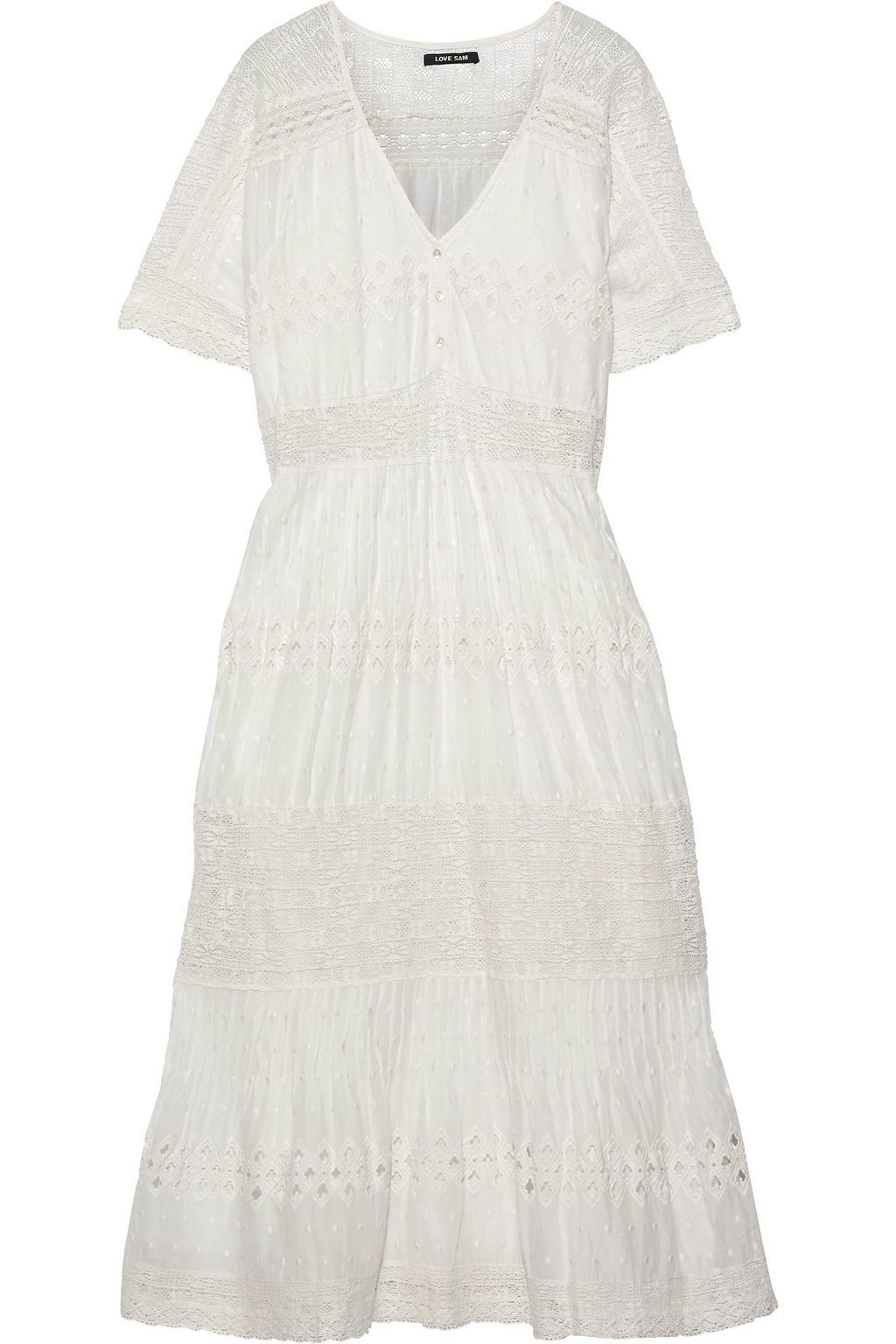 swiss dot midi dress