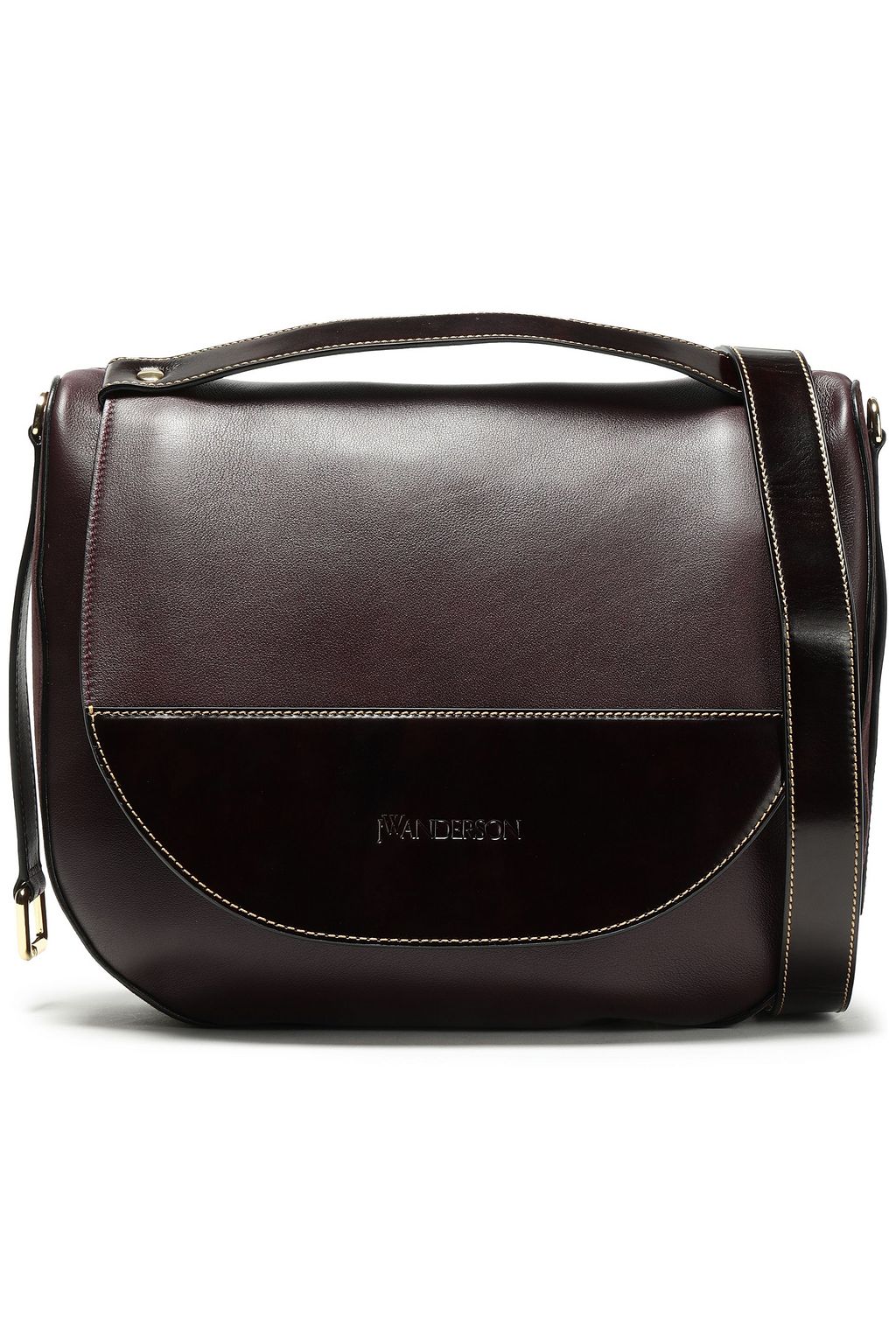 J.W.ANDERSON Paneled leather and suede shoulder bag