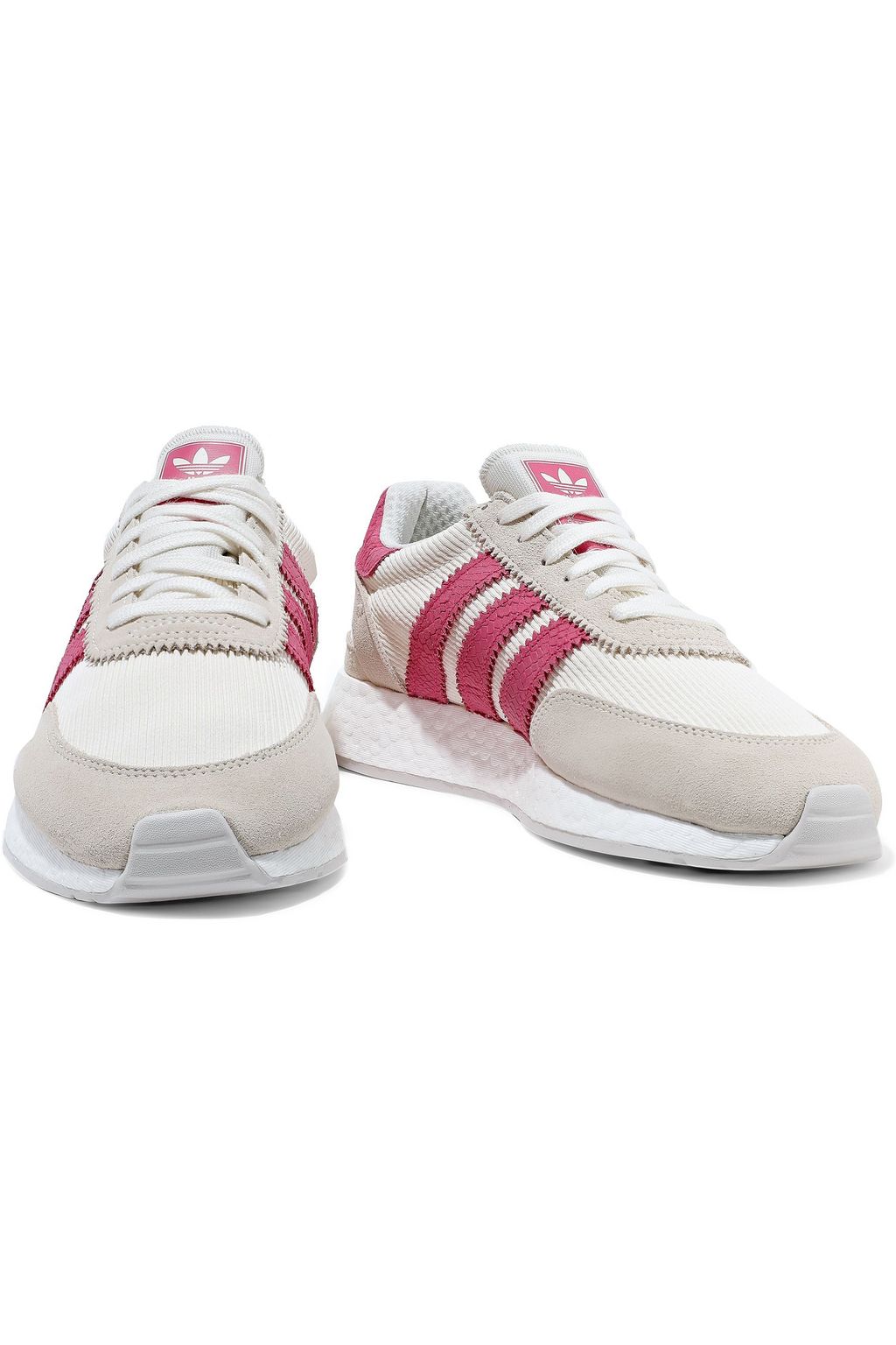 ADIDAS ORIGINALS I-5923 leather and suede-trimmed ribbed-knit sneakers