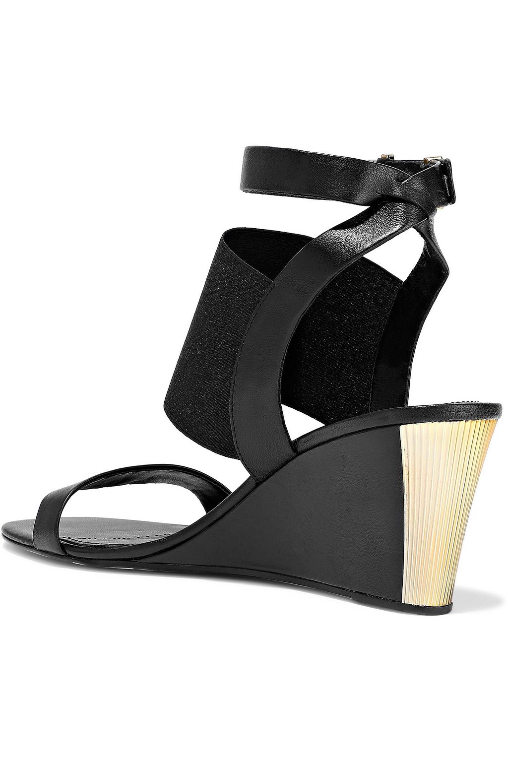 DONNA KARAN Gili leather wedge sandals