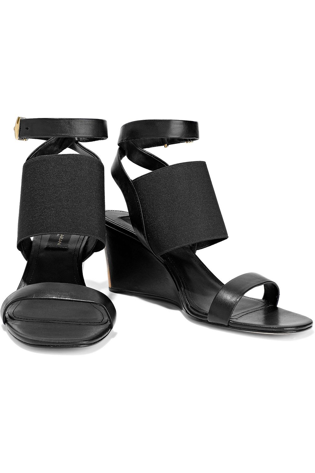 DONNA KARAN Gili leather wedge sandals