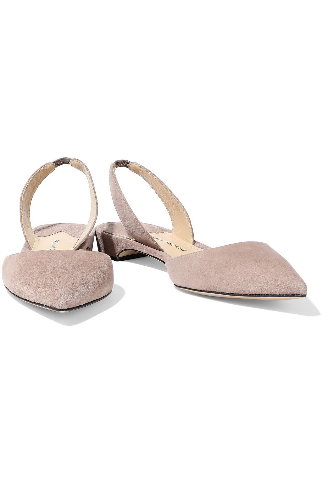 PAUL ANDREW Suede slingback point-toe flats