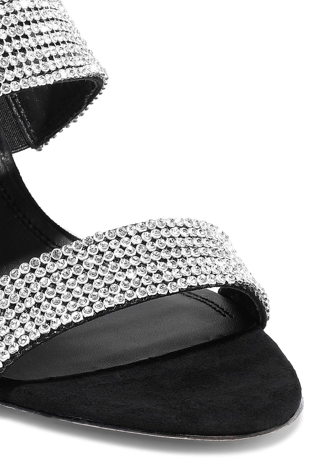 ALICE + OLIVIA Laleah crystal-embellished suede mules
