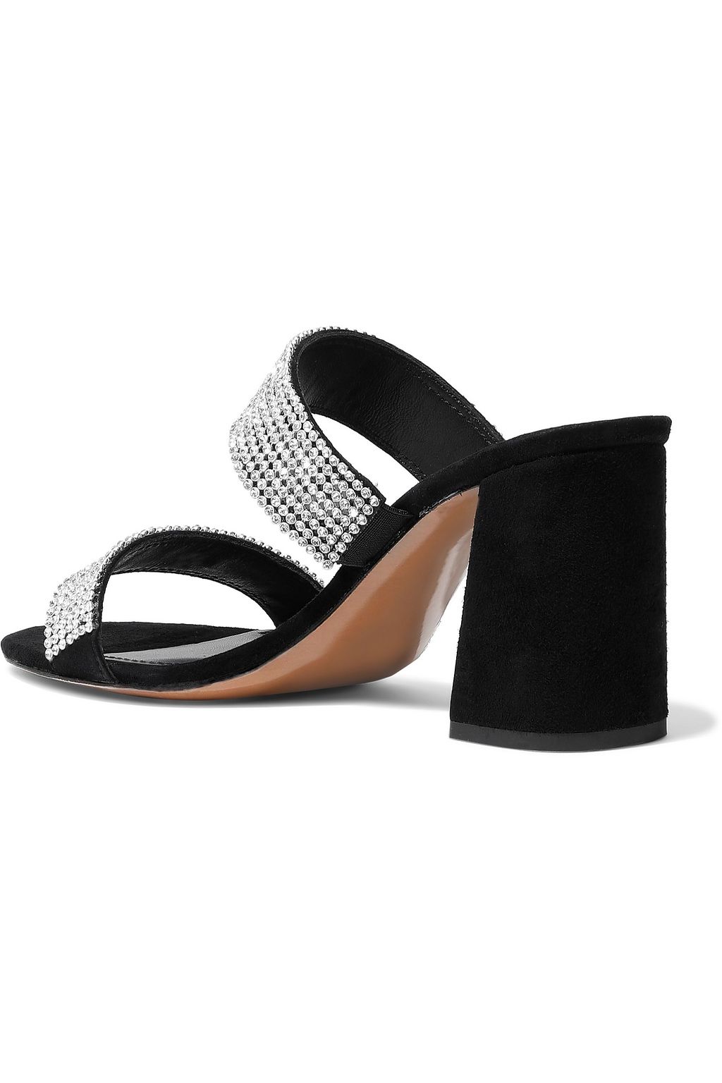 ALICE + OLIVIA Laleah crystal-embellished suede mules