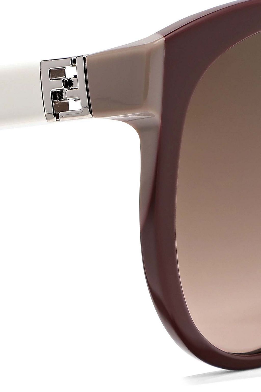 FENDI Round-frame two-tone acetate sunglasses