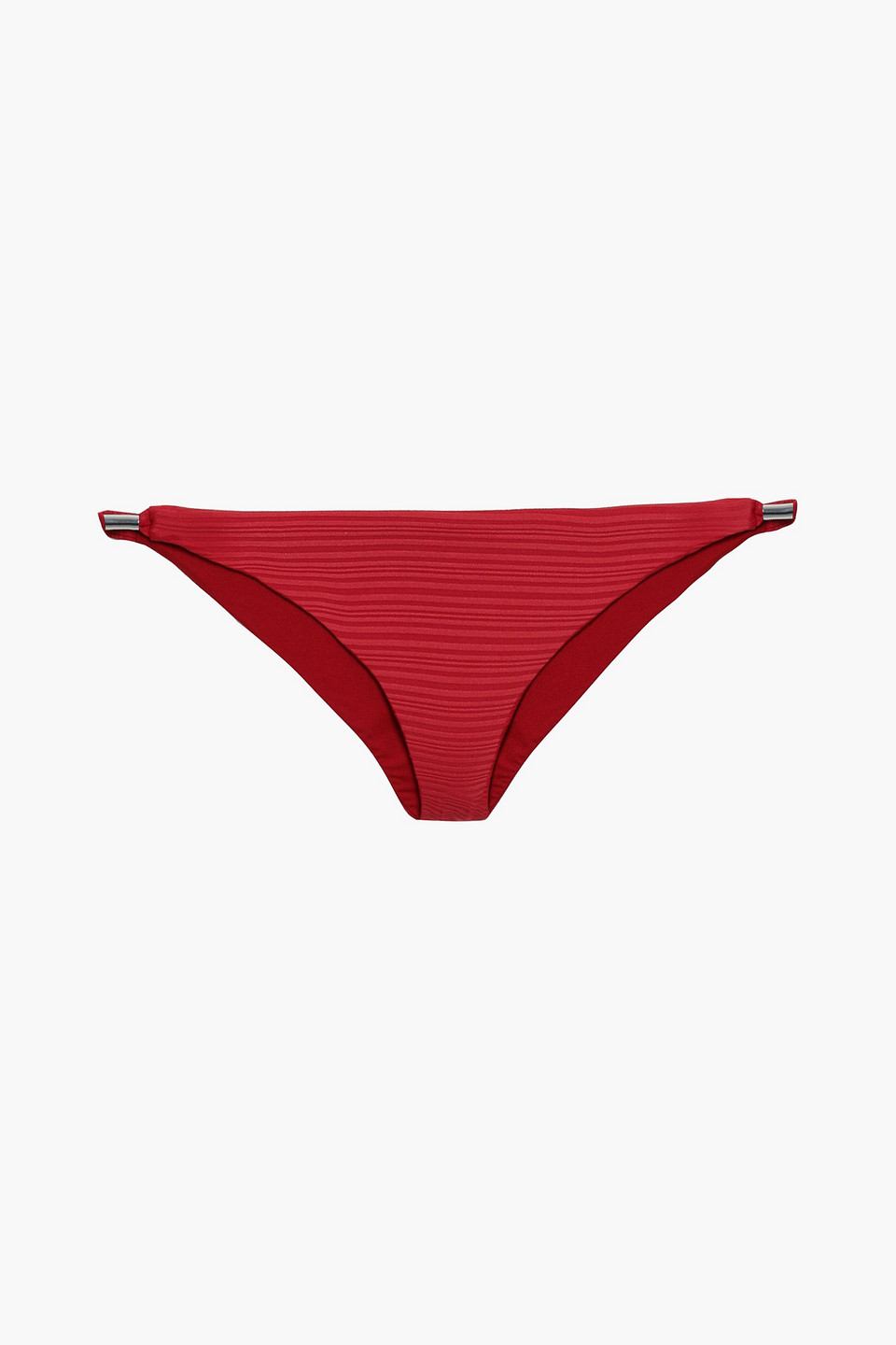 Jets Australia By Jessika Allen Woman Disposition Ribbed Low-rise Bikini Briefs Crimson Size 12