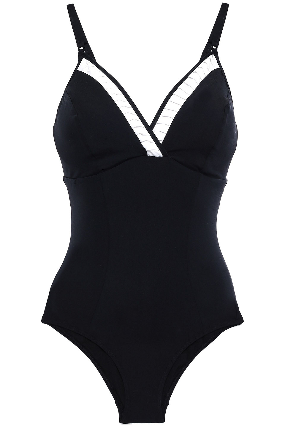 Jets Australia By Jessika Allen Woman Classique Two-tone Underwired  Swimsuit Black Size 8