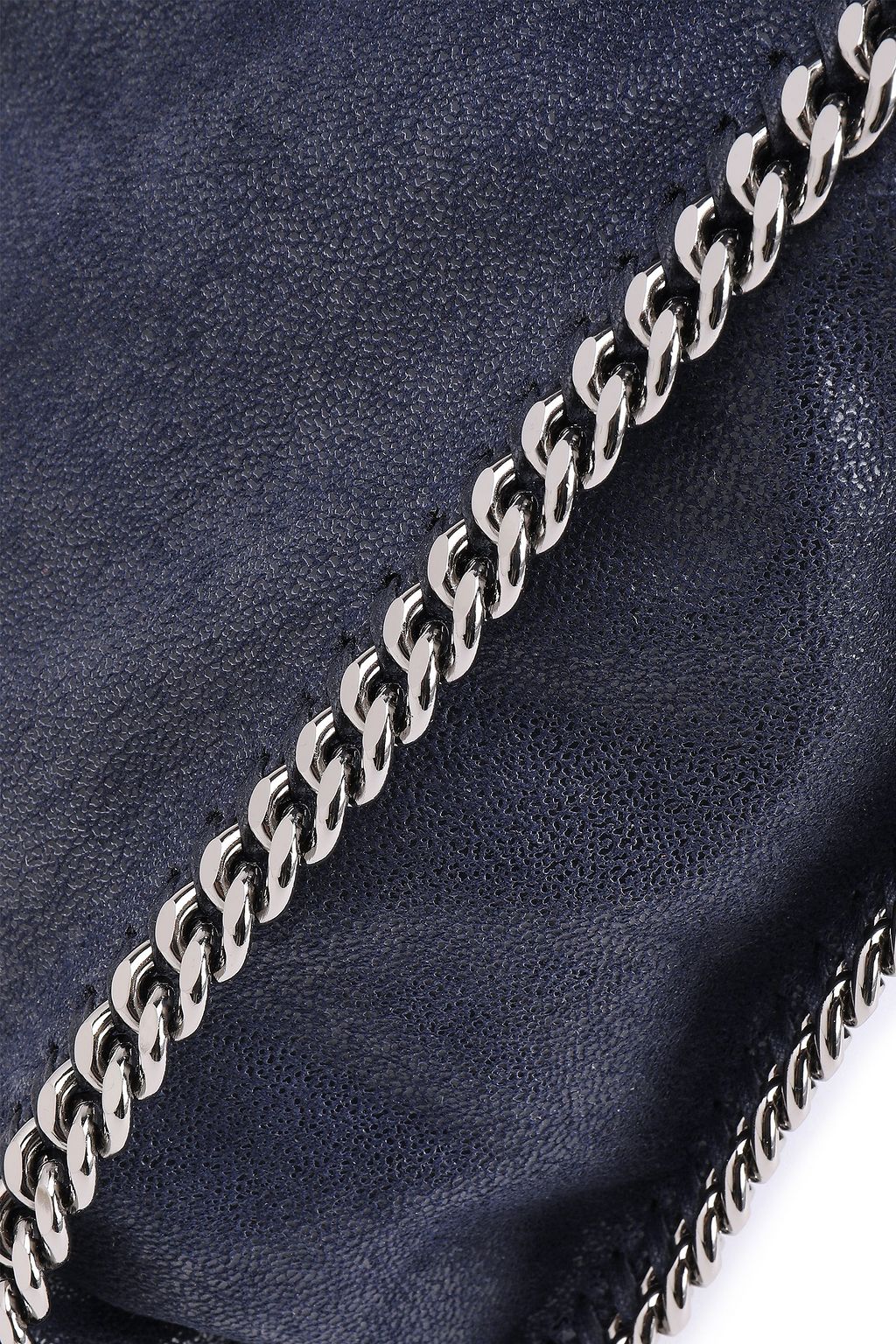 STELLA MCCARTNEY Chain-trimmed faux brushed-leather tote