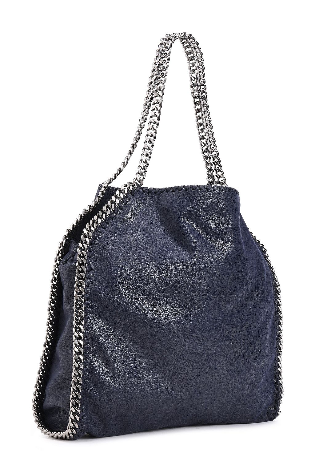STELLA MCCARTNEY Chain-trimmed faux brushed-leather tote
