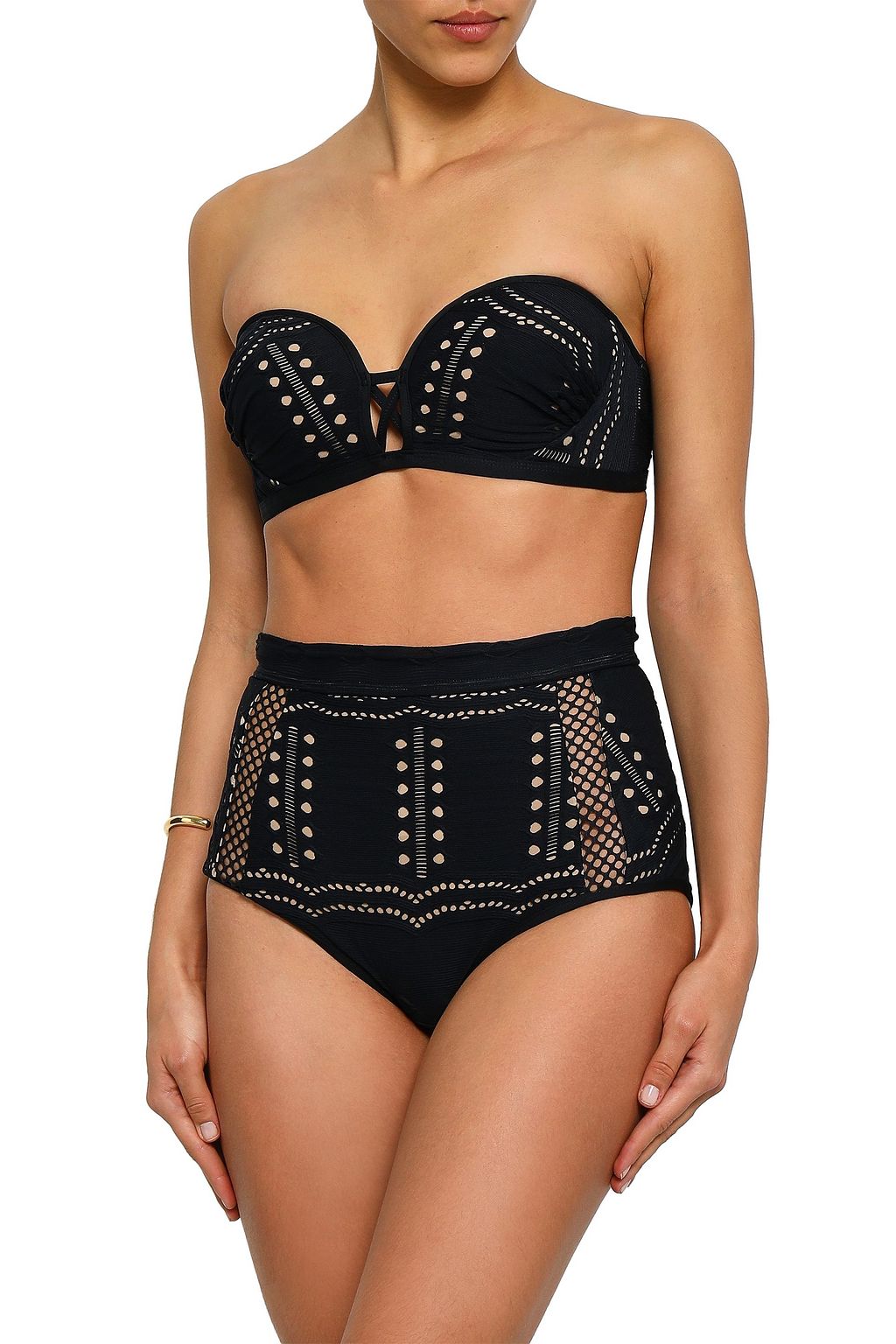 JETS AUSTRALIA BY JESSIKA ALLEN Impressions laser-cut bandeau bikini top