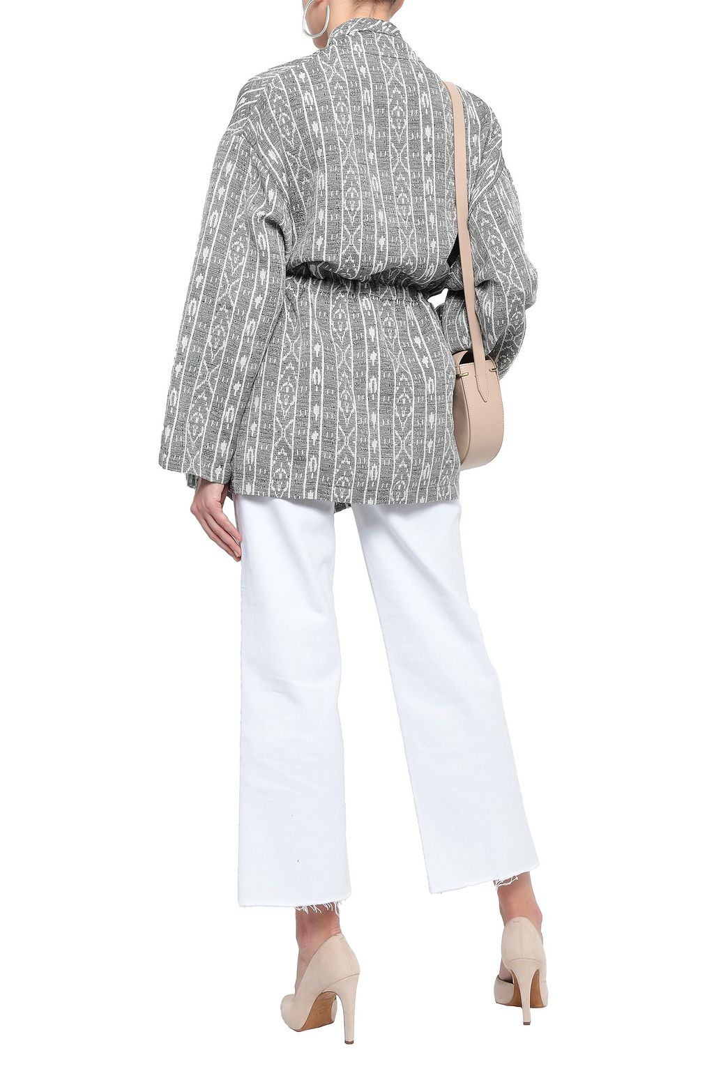 IRO Gathered silk-blend jacquard jacket