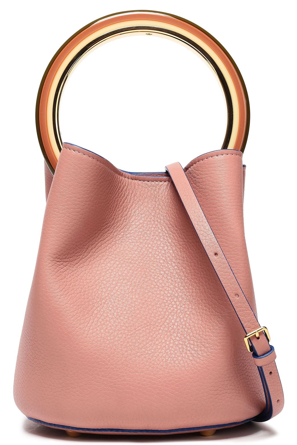 marni pannier leather bucket bag