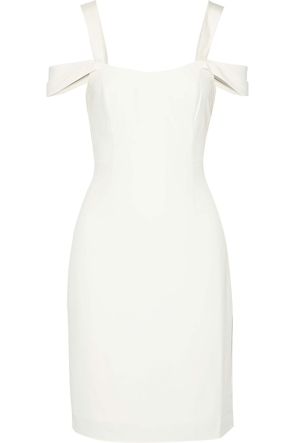 cold shoulder satin dress