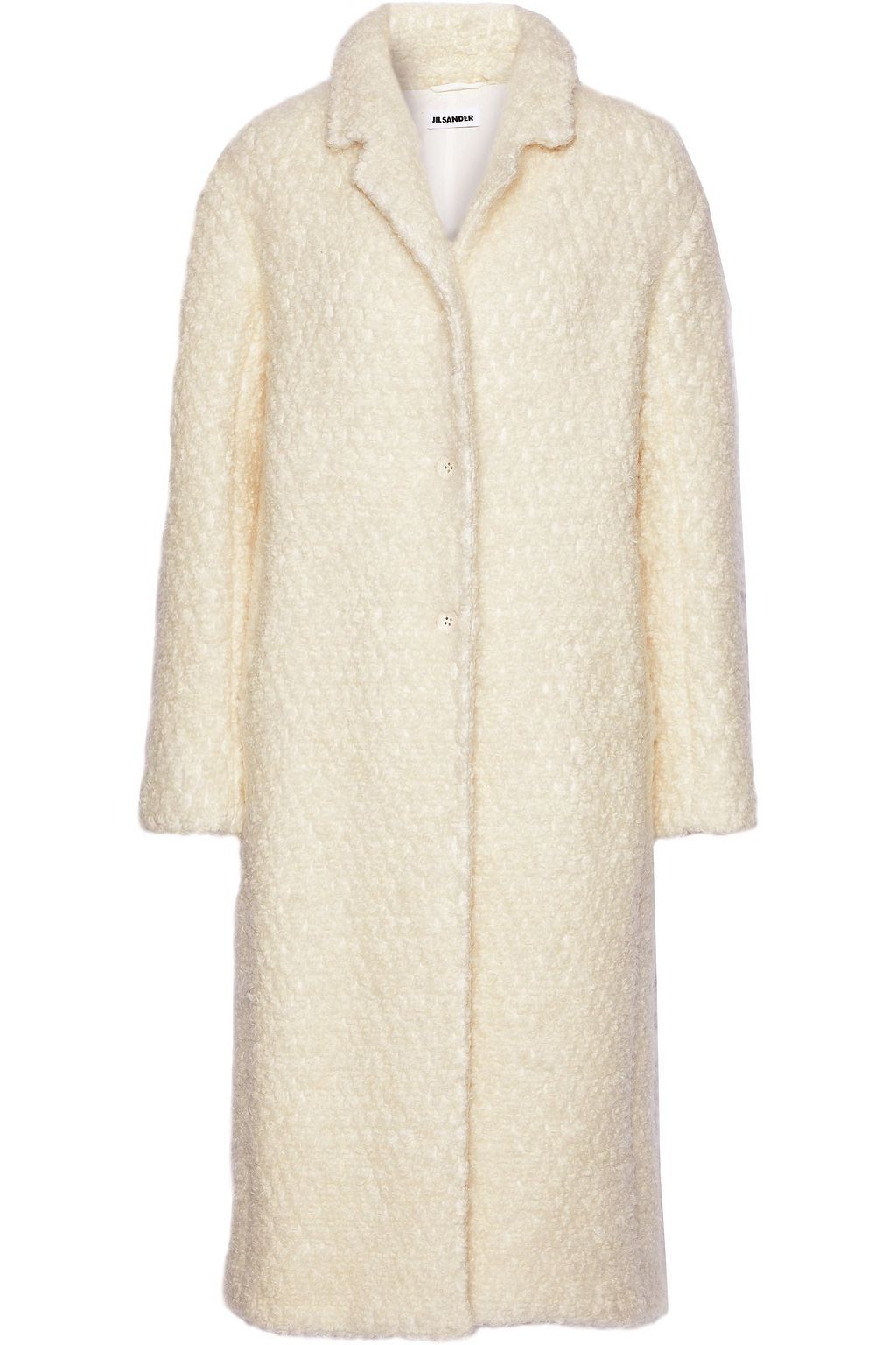 beige boucle coat