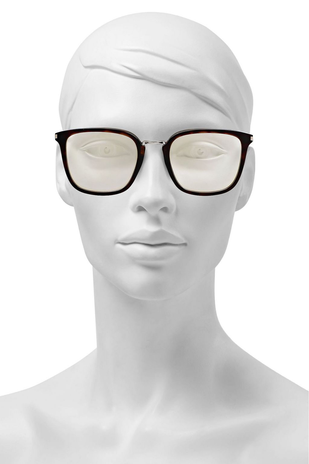 SAINT LAURENT Square-frame tortoiseshell acetate optical glasses