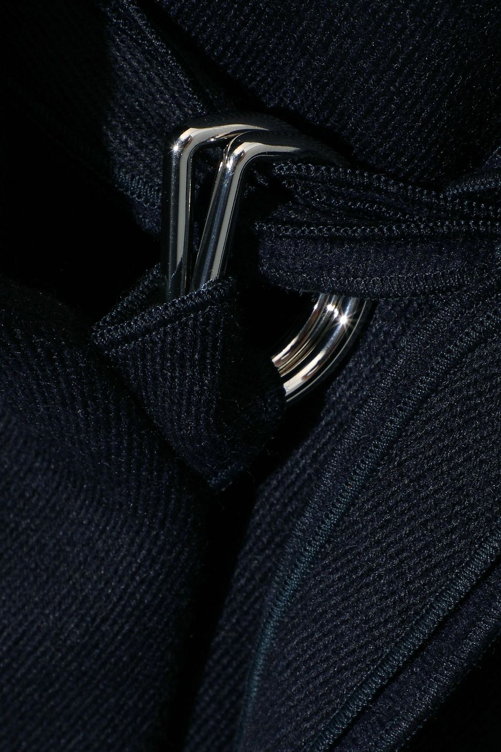 JIL SANDER Brushed wool-blend twill wrap coat