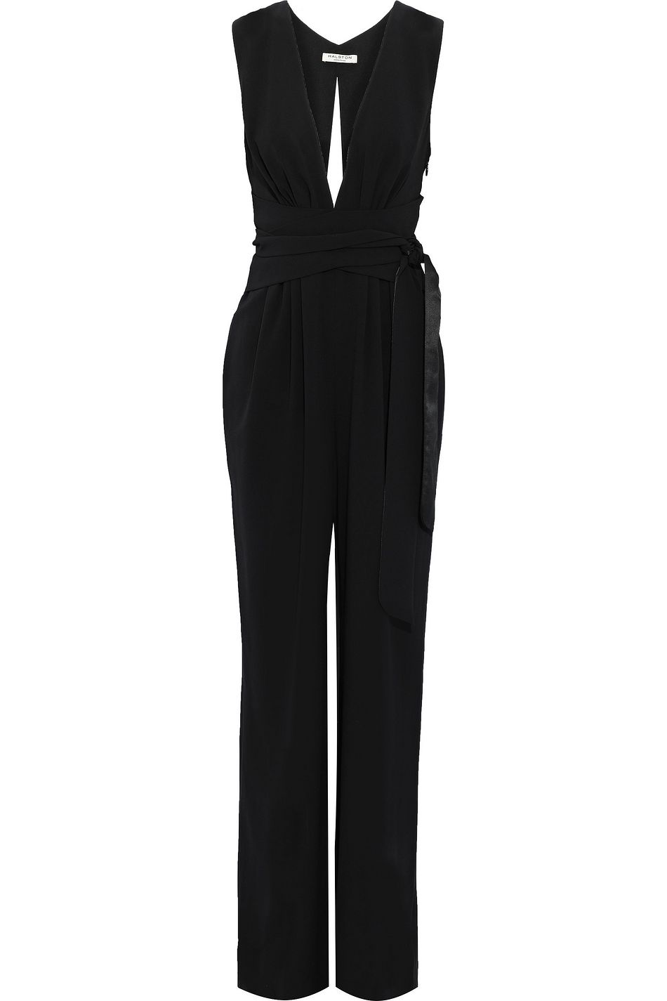 halston heritage crepe jumpsuit