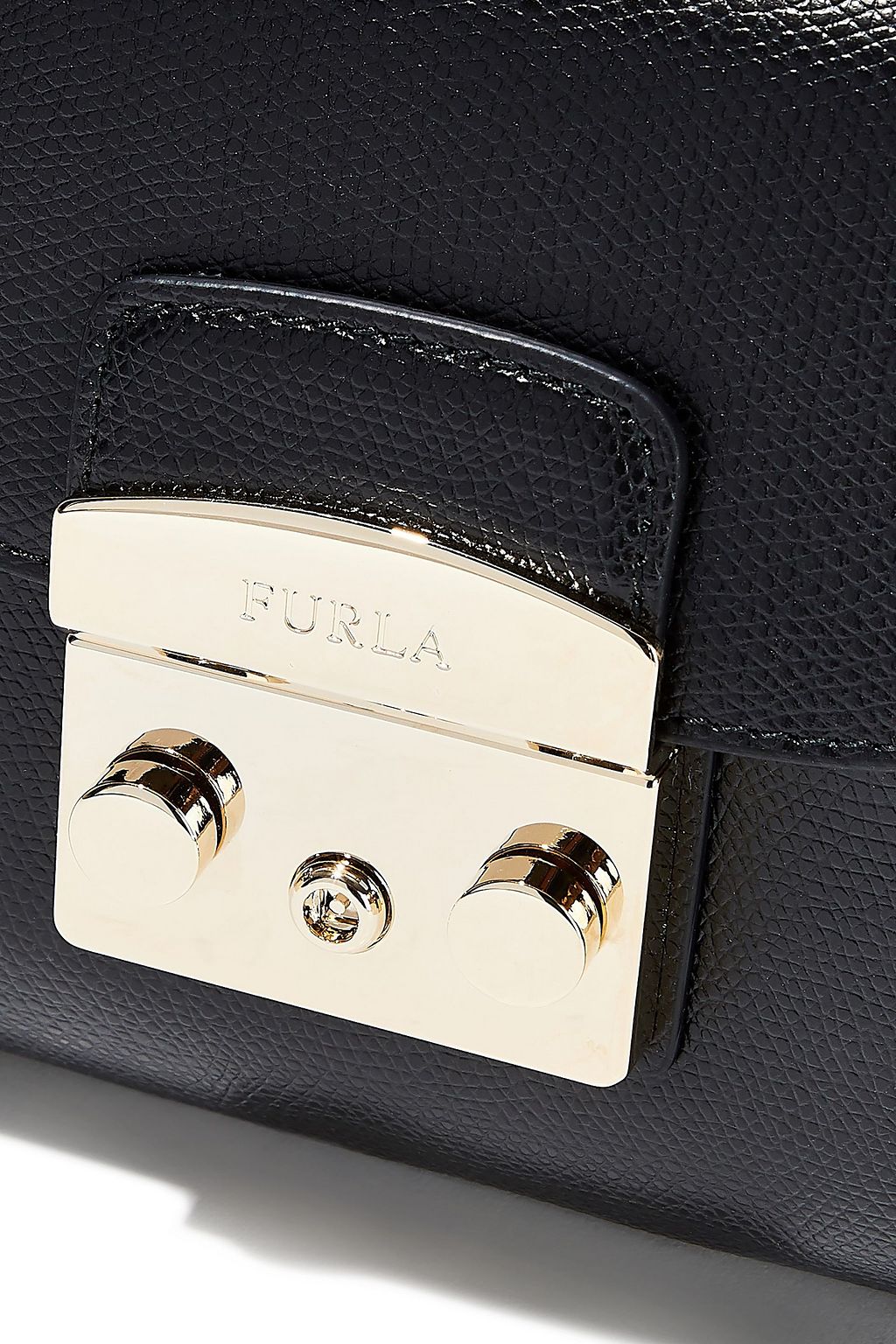 FURLA Metropolis small textured-leather shoulder bag