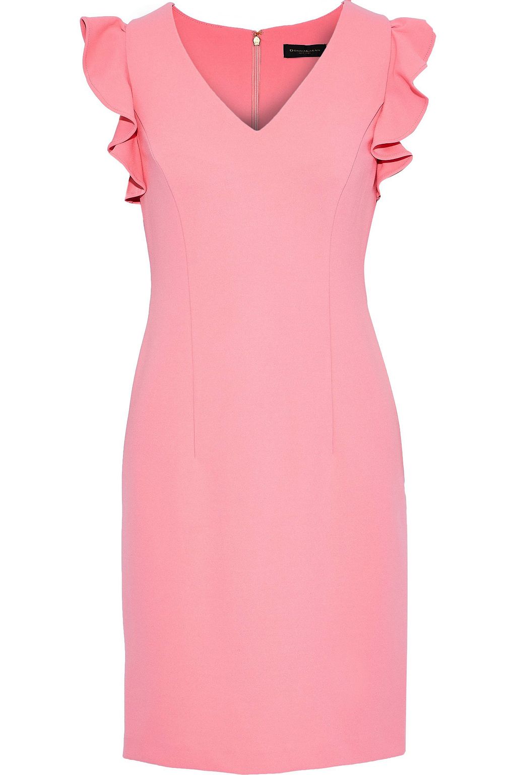 donna karan ruffle sheath dress