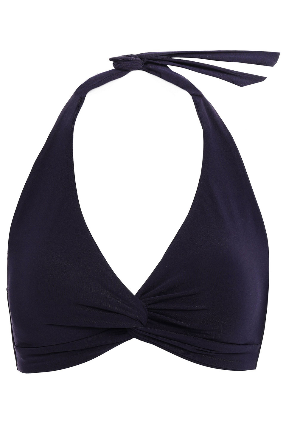 Jets Australia By Jessika Allen Woman Twisted Halterneck Bikini Top Dark Purple Size 8