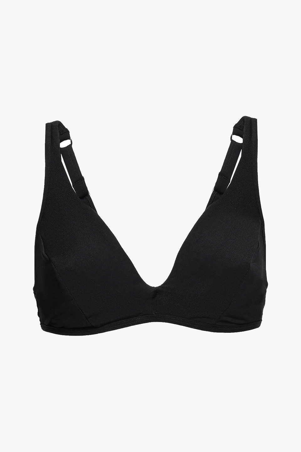 Jets Australia By Jessika Allen Woman Jetset Triangle Bikini Top Black Size 16