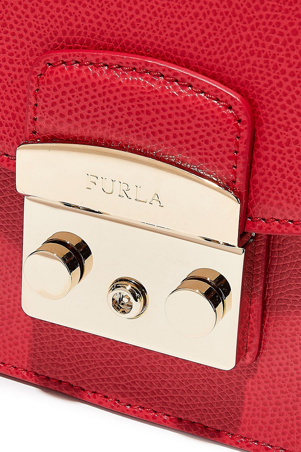 FURLA Metropolis mini textured-leather shoulder bag