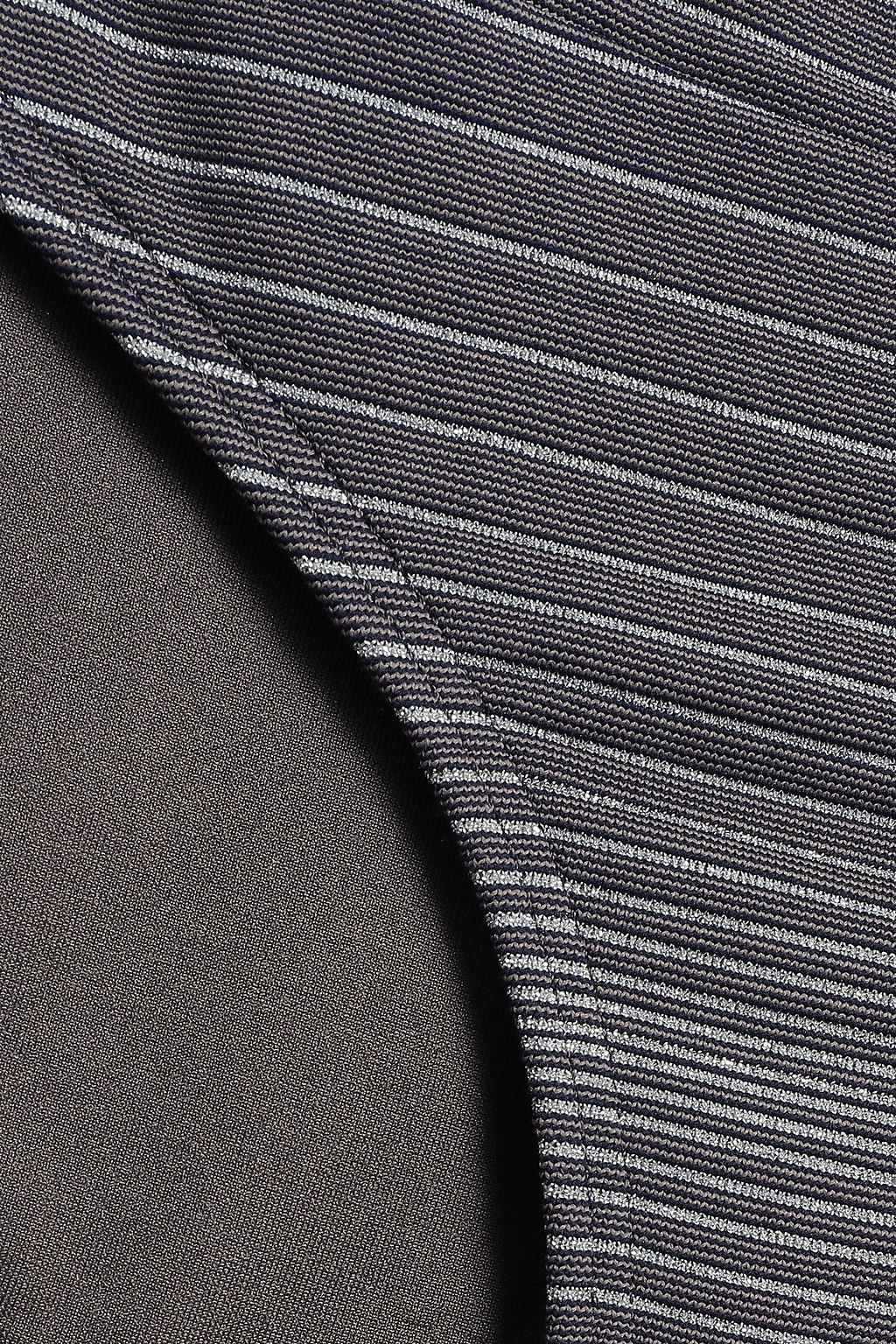 JETS AUSTRALIA BY JESSIKA ALLEN Cutout metallic striped mid-rise bikini briefs