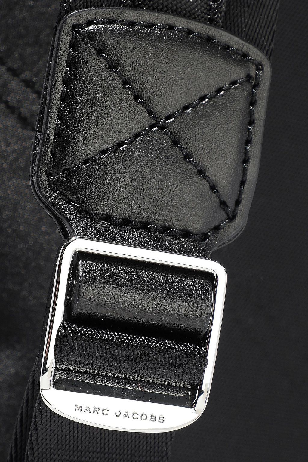 MARC JACOBS Trek embellished leather-trimmed shell backpack
