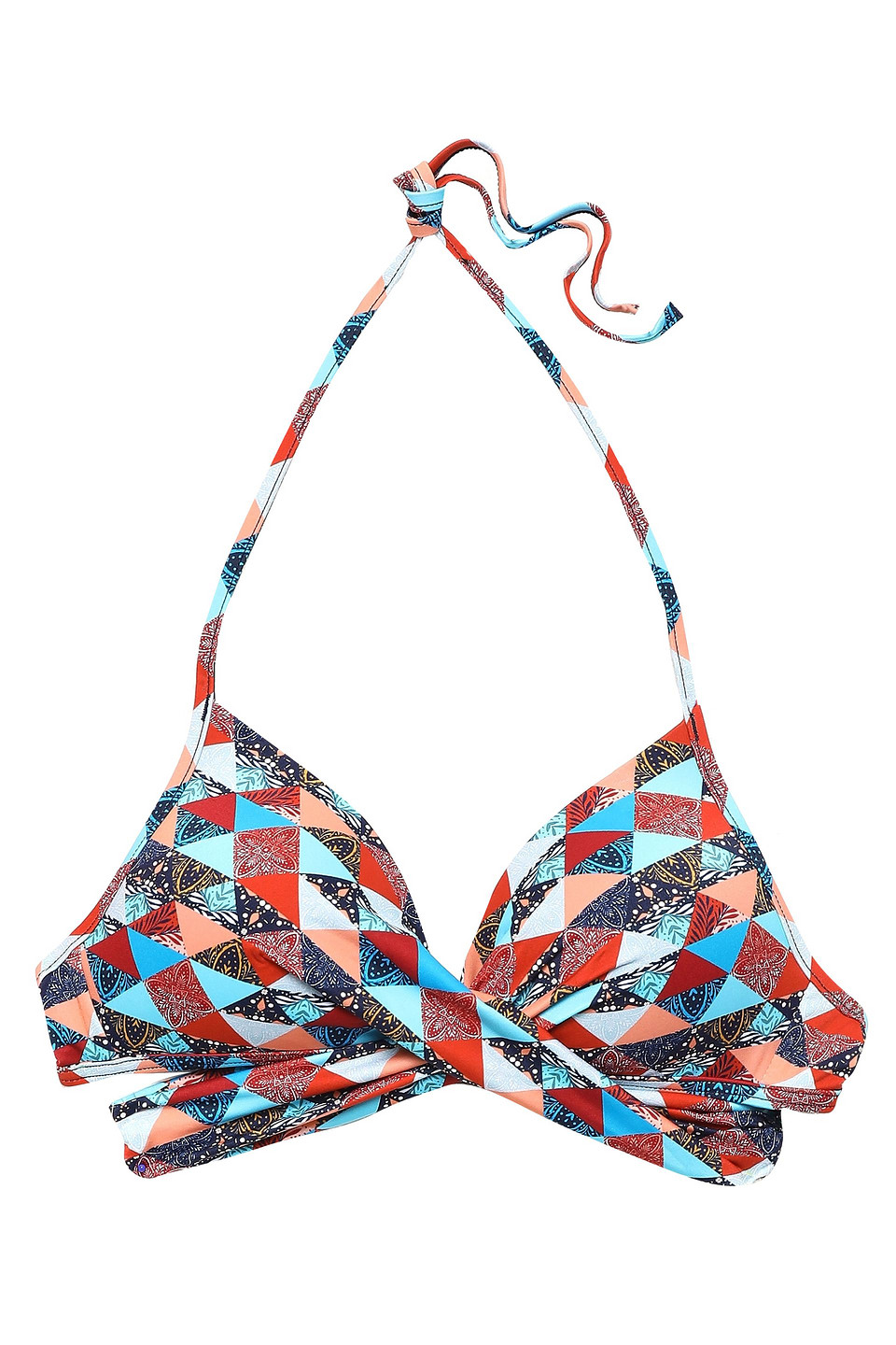 Jets Australia By Jessika Allen Woman Kindred Crossover Printed Halterneck Bikini Top Multicolor Size 16