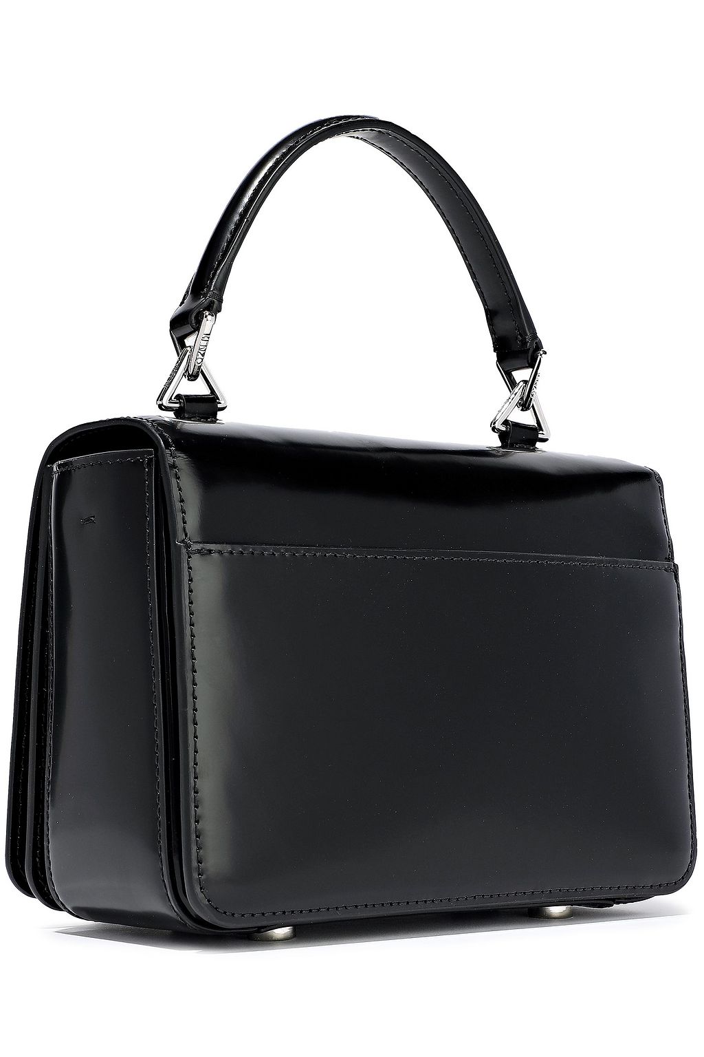 KENZO K logo-embellished glossed-leather shoulder bag
