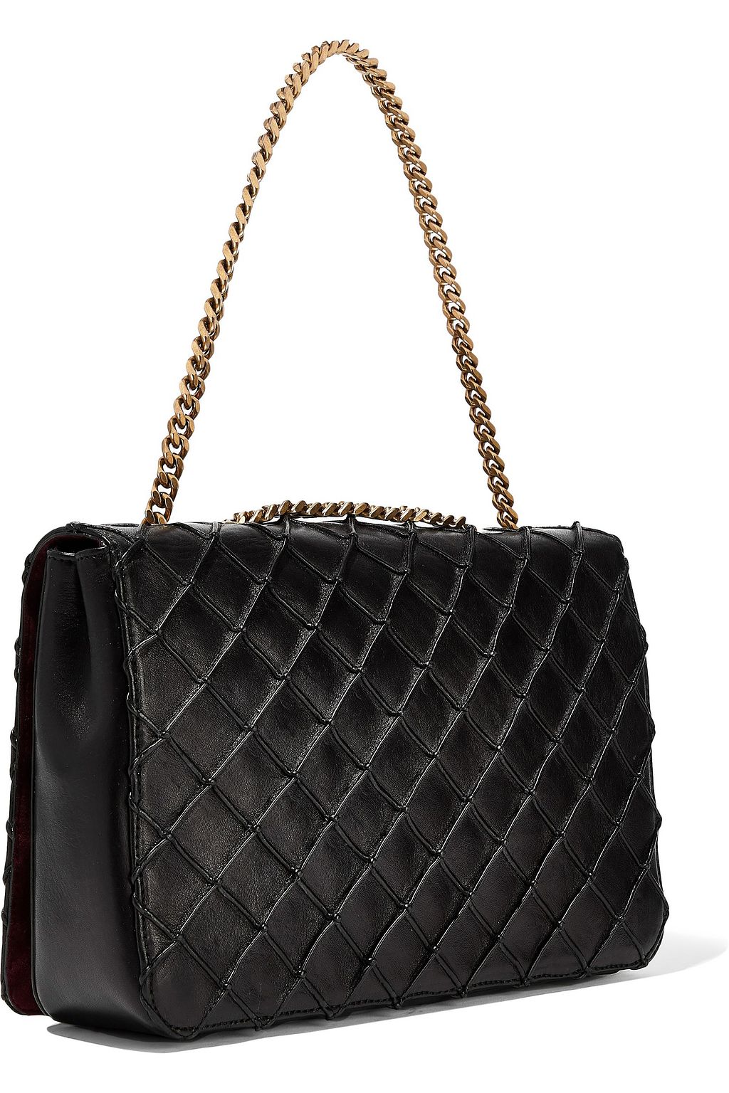 MARC JACOBS Embellished quilted leather shoulder bag