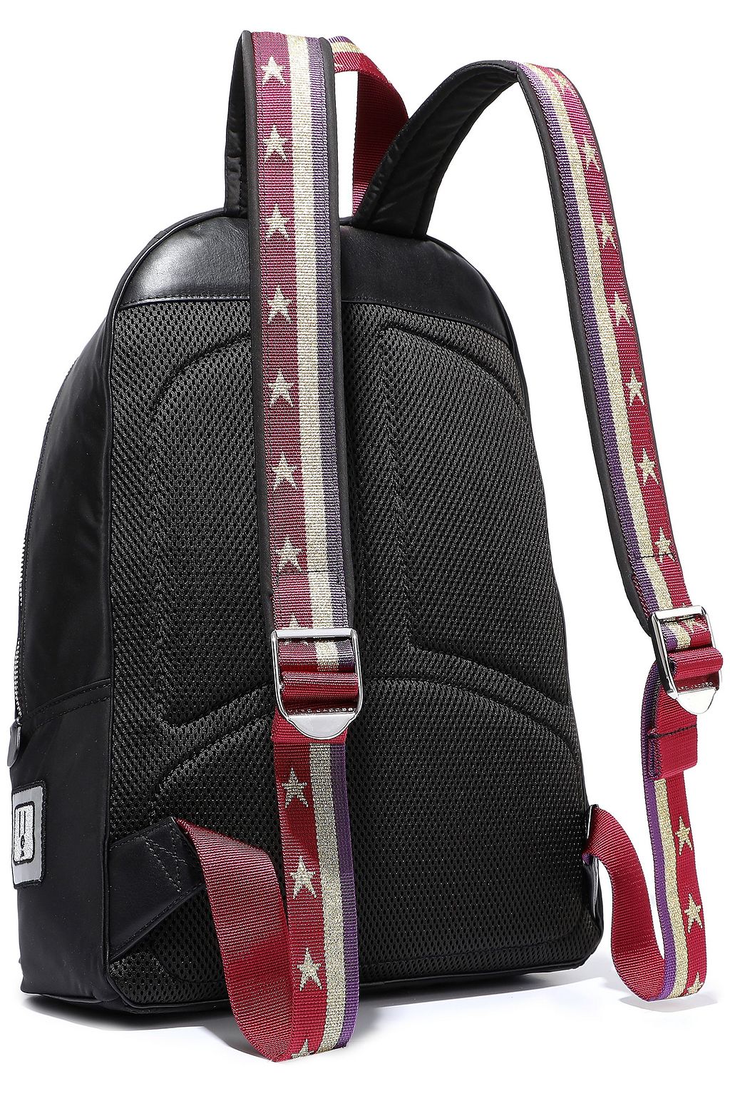 MARC JACOBS Embellished shell, mesh and leather backpack