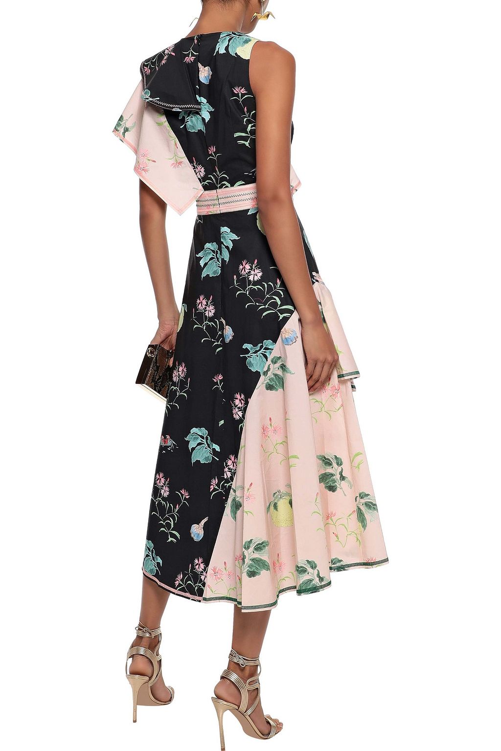 Pink Floral Print Ruffle One Shoulder Dress | PrettyLittleThing USA