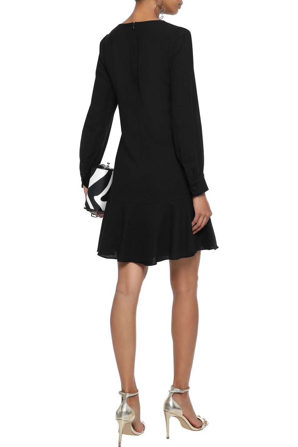 GOAT Gwen fluted wool-crepe mini dress