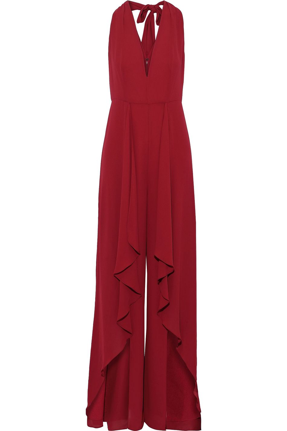 halston heritage crepe jumpsuit