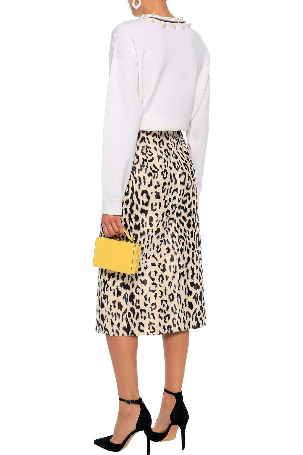 ALICE + OLIVIA Gleeson cutout embellished wool sweater