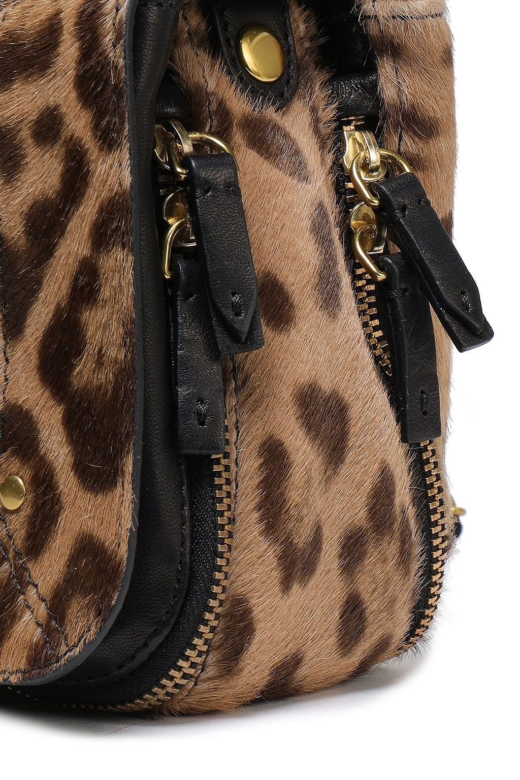 JÉRÔME DREYFUSS Bobi leopard-print calf hair shoulder bag