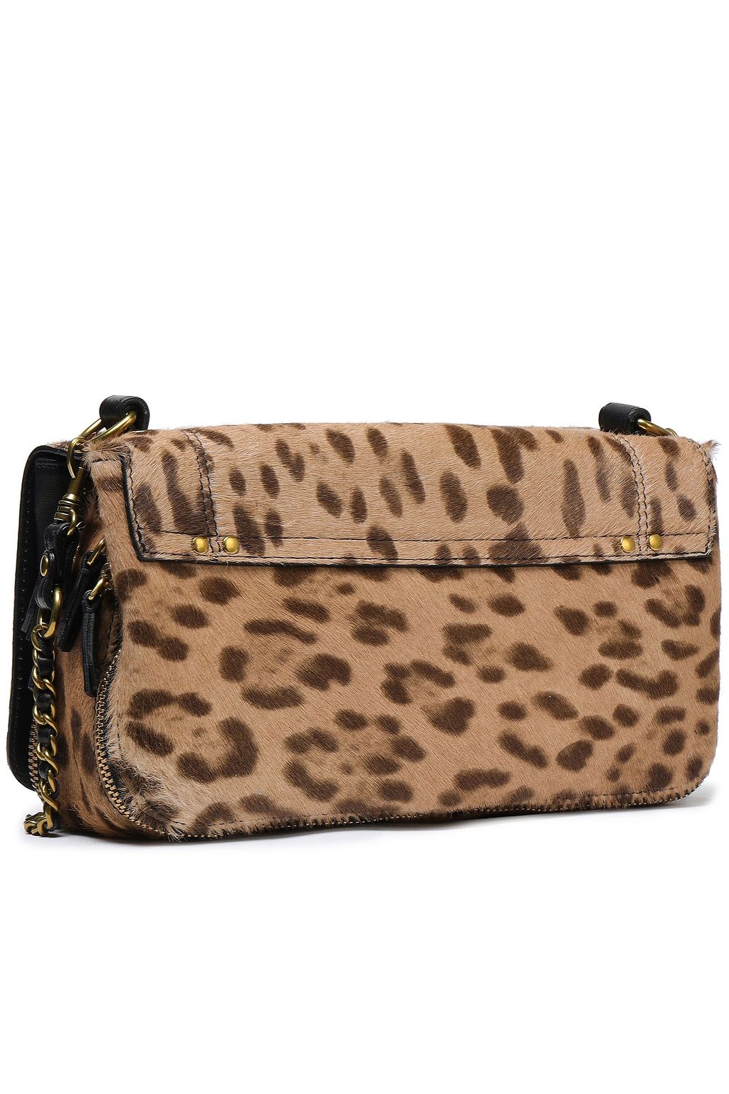 JÉRÔME DREYFUSS Bobi leopard-print calf hair shoulder bag