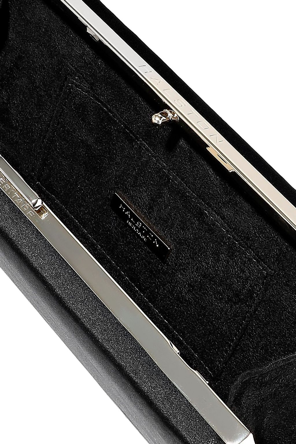 HALSTON Satin box clutch