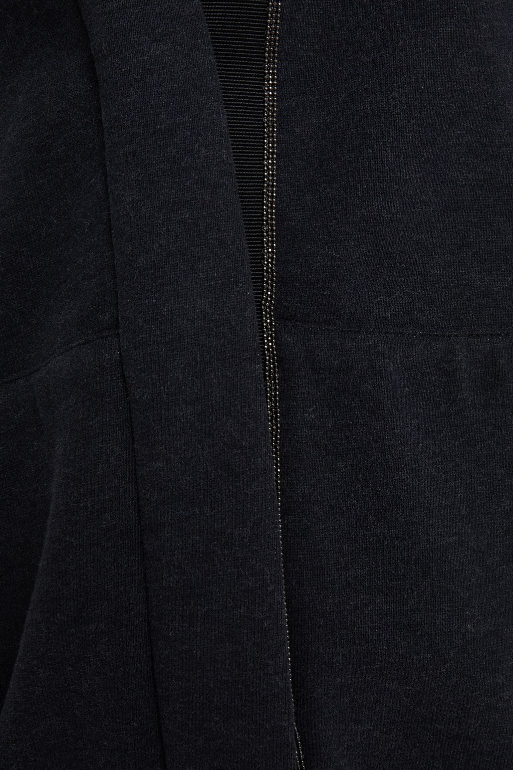 BRUNELLO CUCINELLI Bead-embellished French cotton-terry hoodie