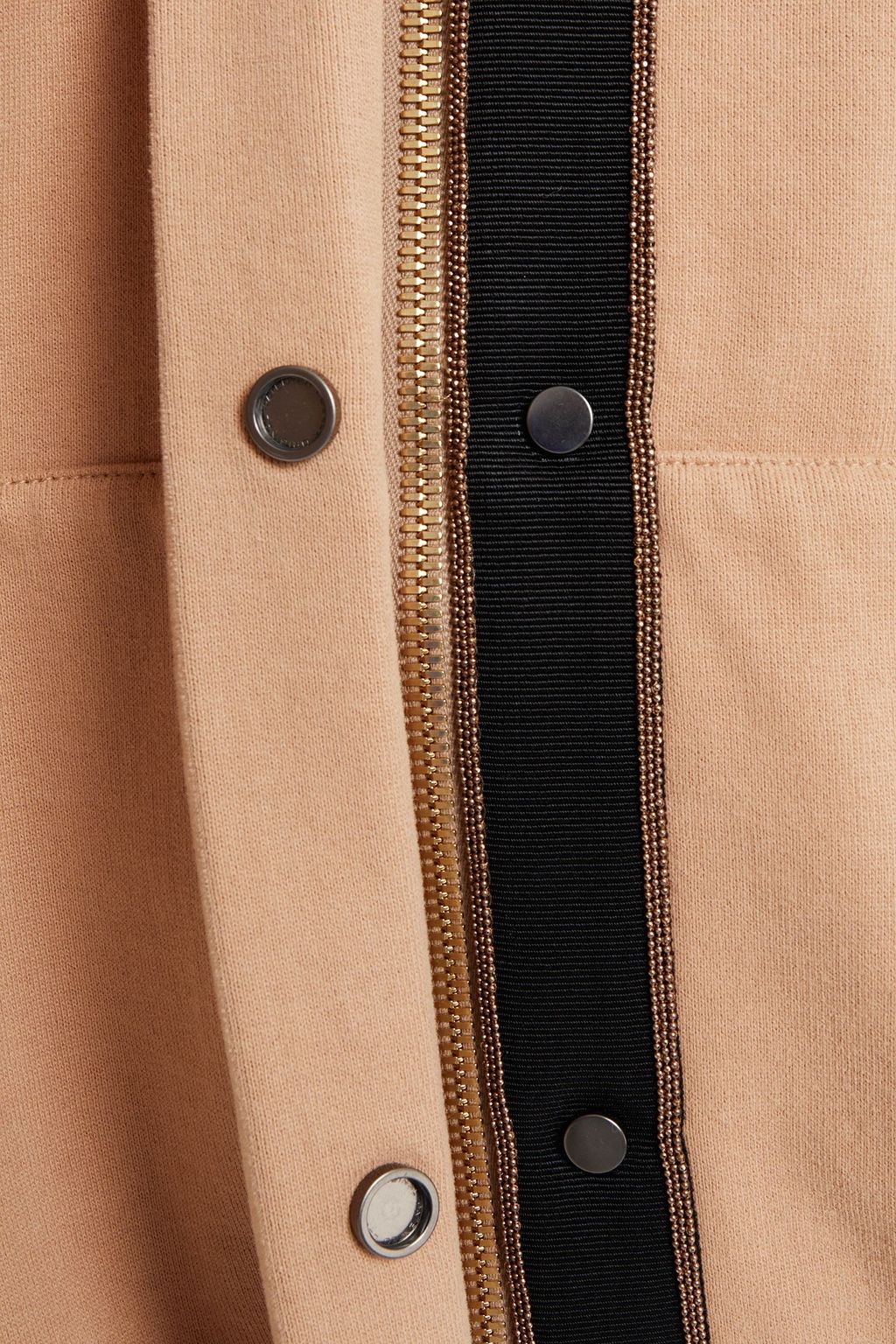 BRUNELLO CUCINELLI Bead-embellished French cotton-terry hoodie