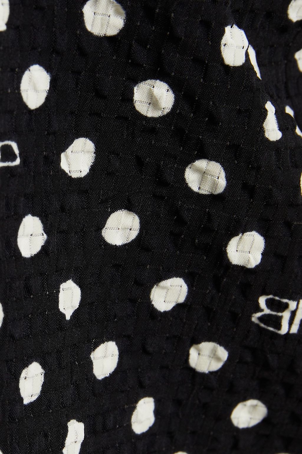 BAUM UND PFERDGARTEN Myliah gathered polka-dot jacquard top
