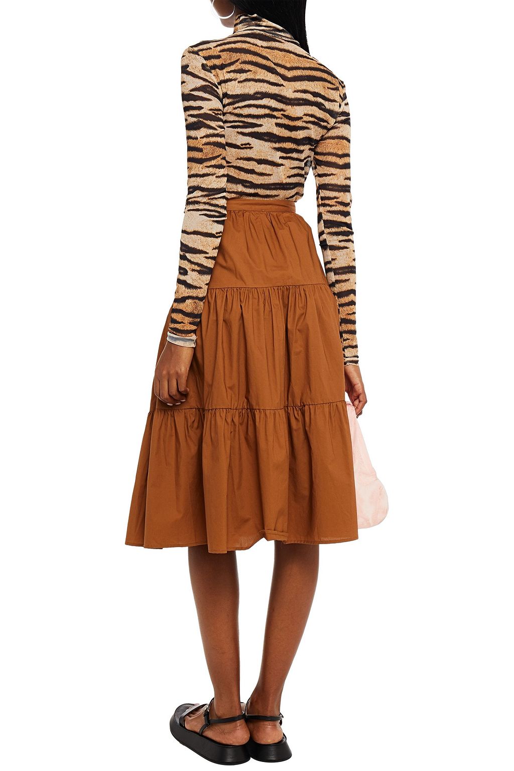 BAUM UND PFERDGARTEN Shai gathered cotton-poplin midi skirt