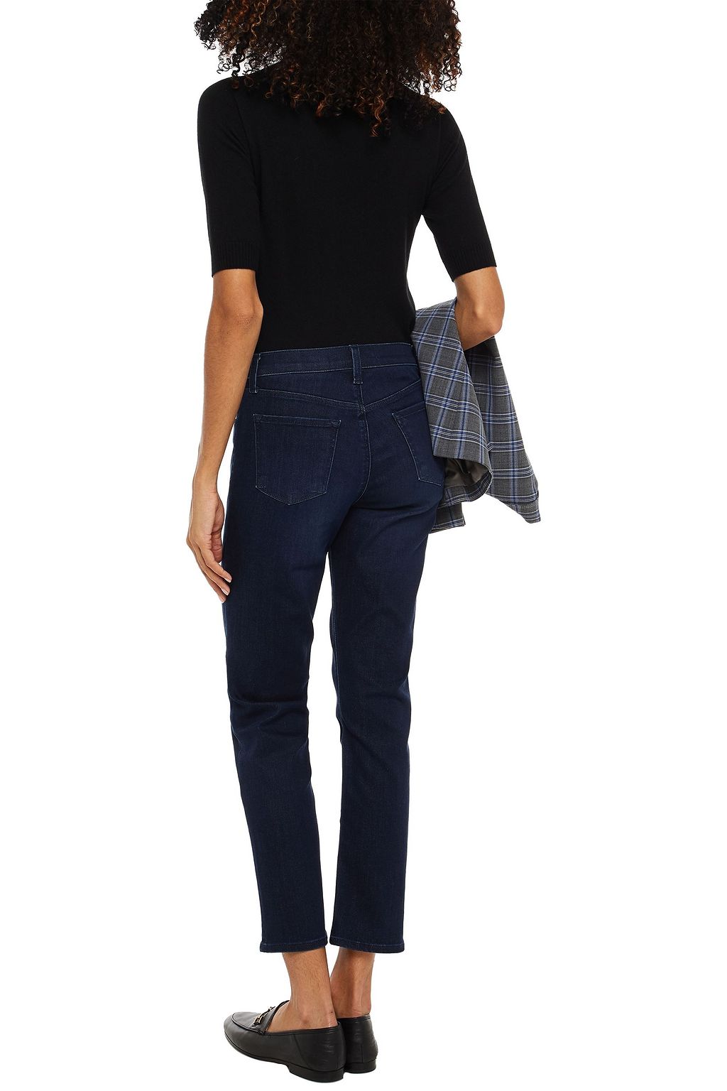 J BRAND Cropped mid-rise straight-leg jeans