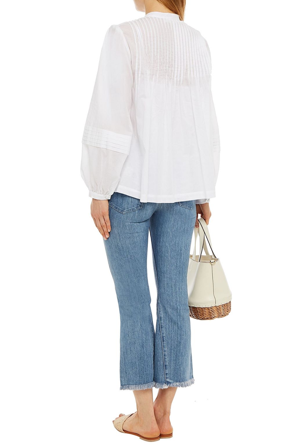 MICHAEL MICHAEL KORS Gathered cotton blouse