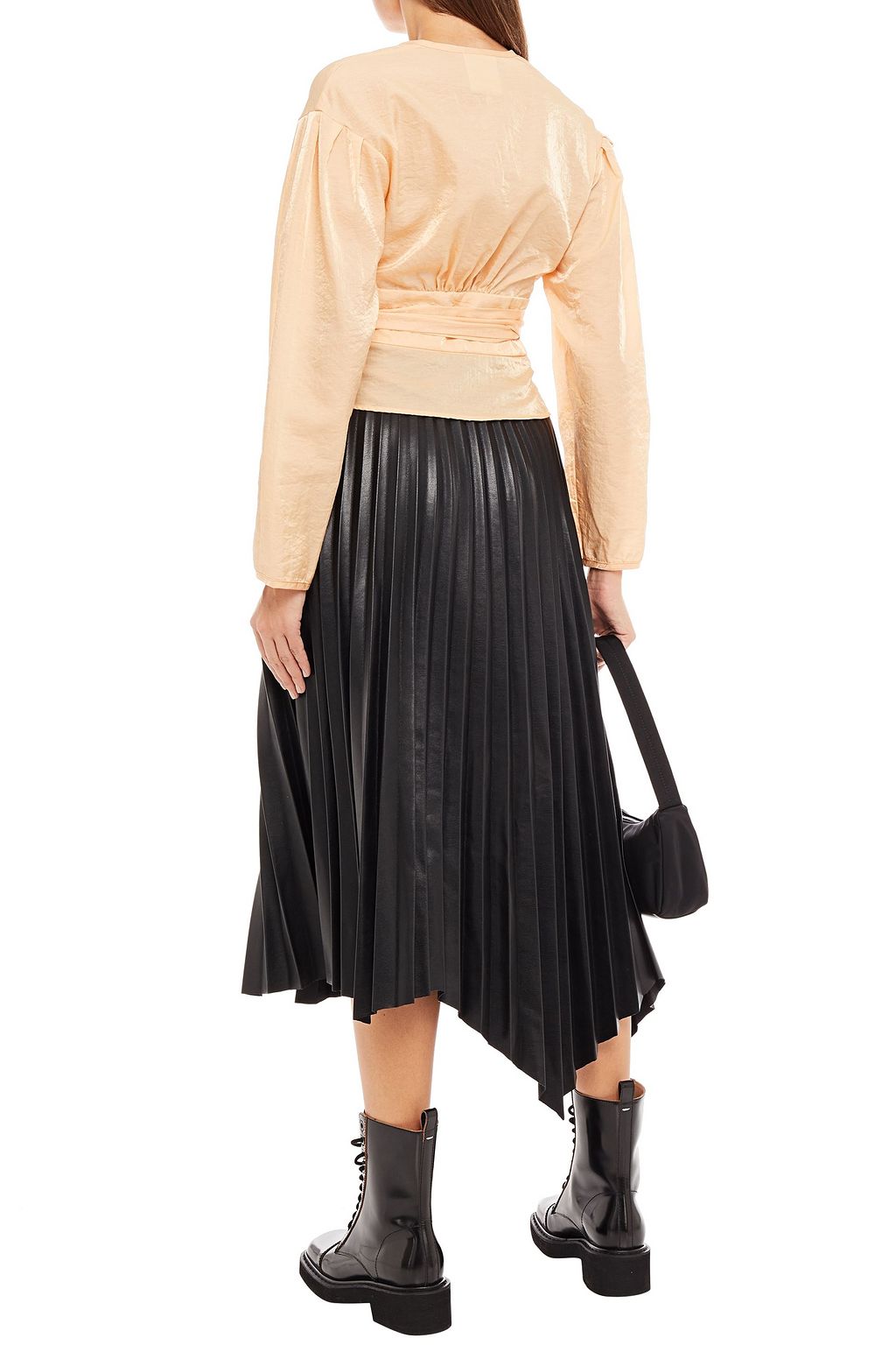 BAUM UND PFERDGARTEN Mianne gathered taffeta wrap blouse