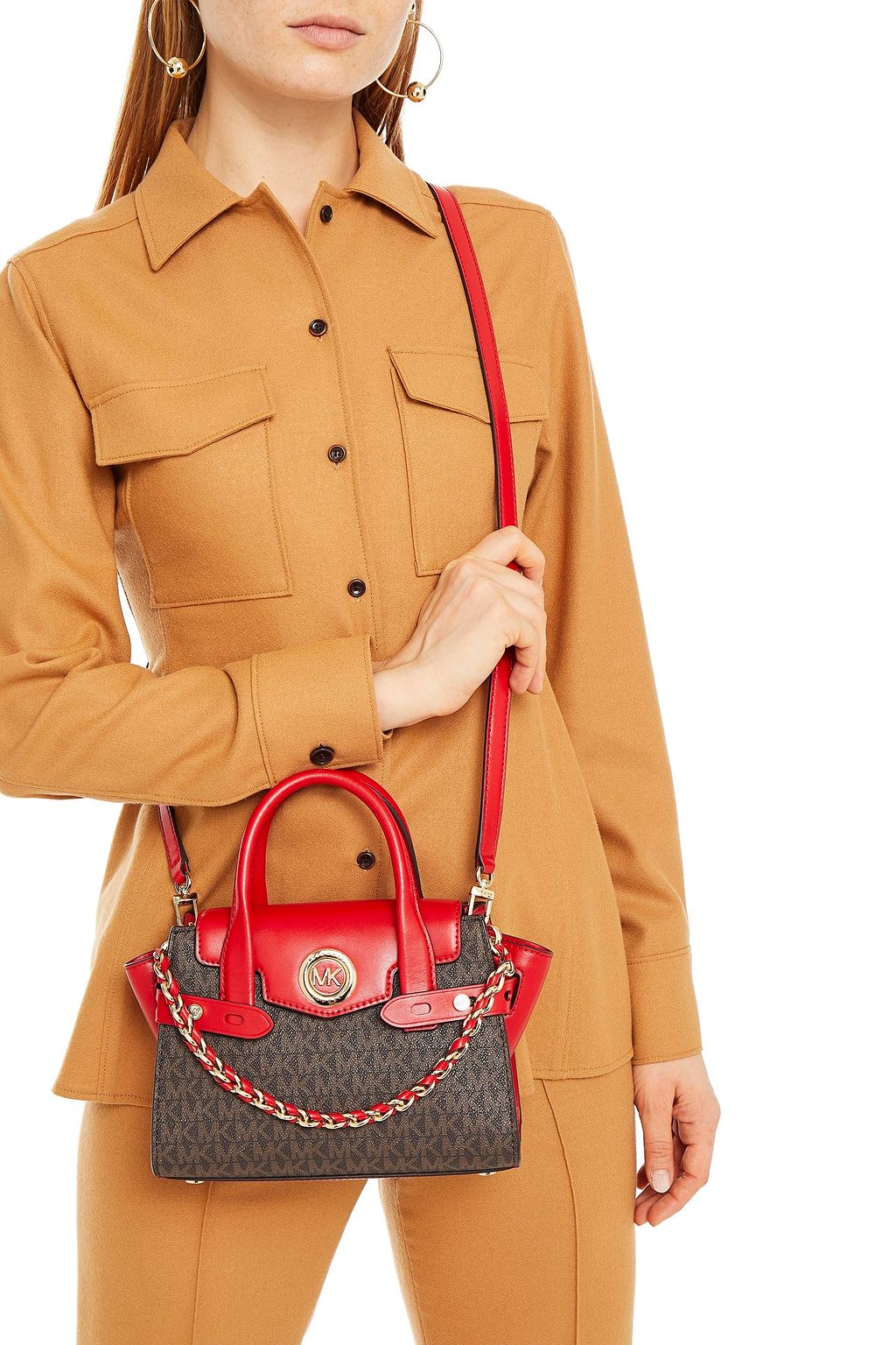 MICHAEL MICHAEL KORS ロゴプリントフェイクレザー トートバッグ