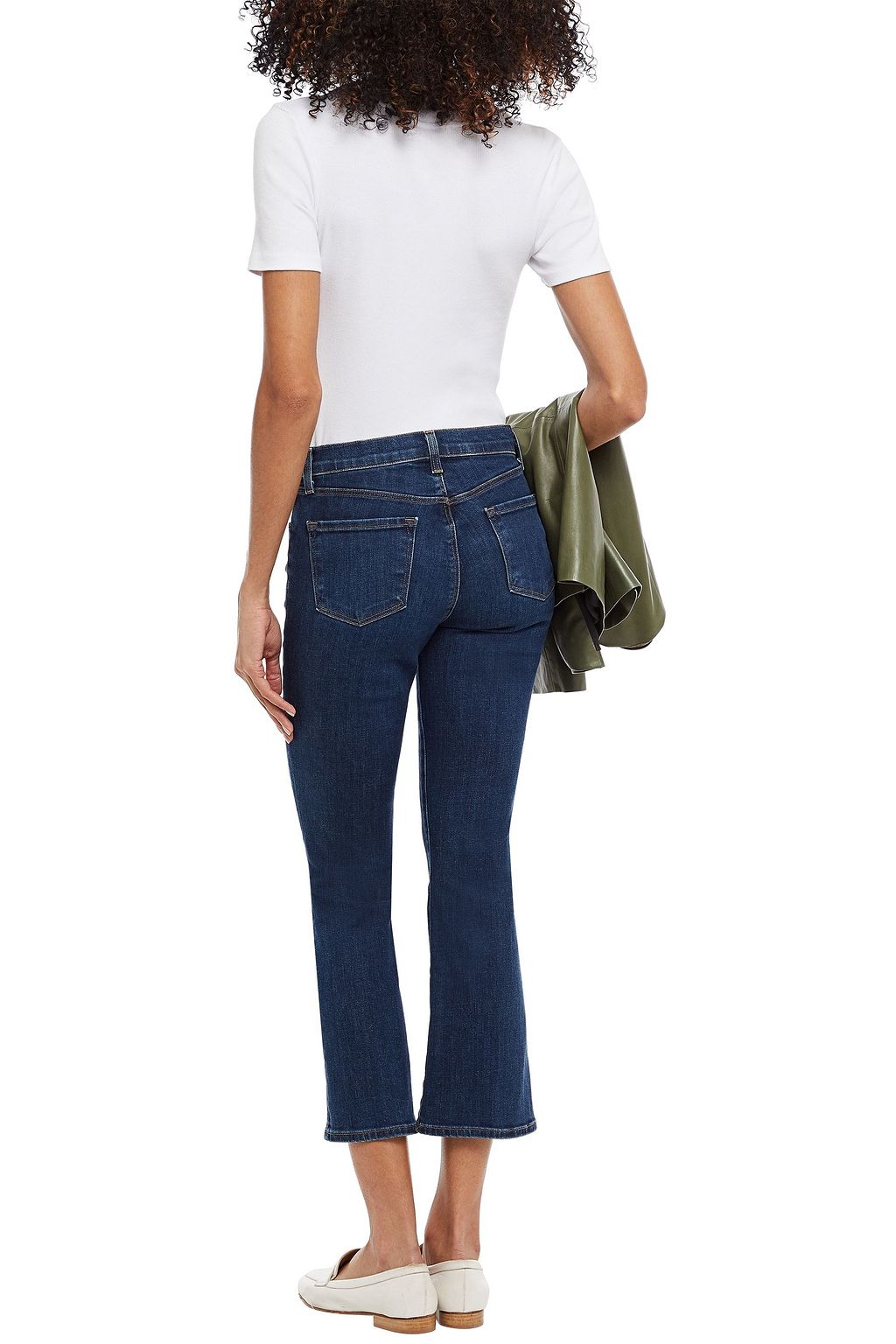 J BRAND Faded mid-rise kick-flare jeans