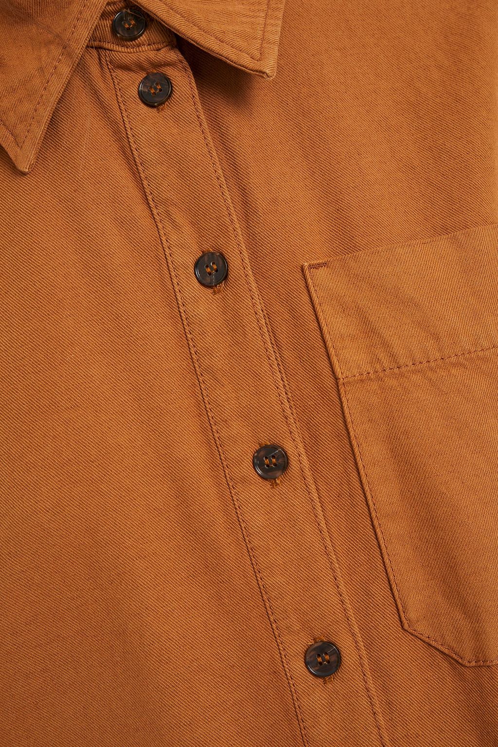 BAUM UND PFERDGARTEN Mahin cotton and linen-blend gabardine shirt