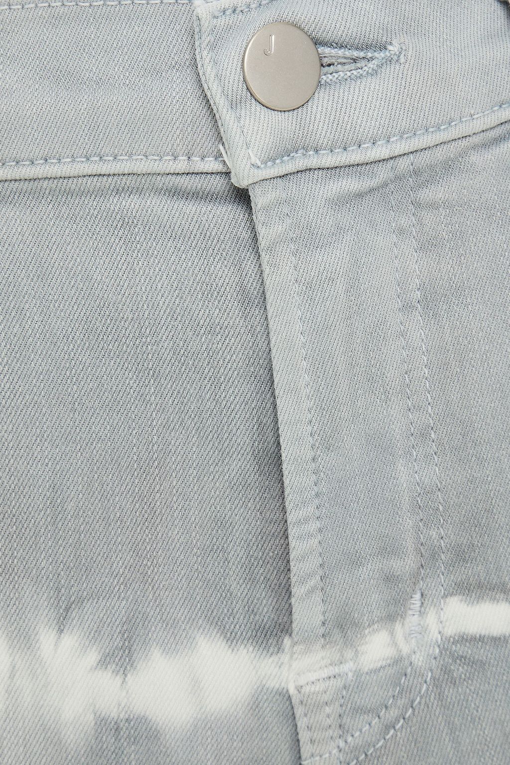 J BRAND Coated printed high-rise skinny jeans